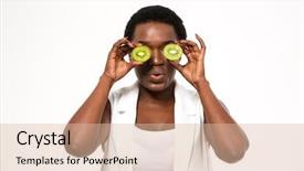  Presentation with eye african american models - Colorful PPT theme enhanced with funny amusing african american young backdrop and a lemonade colored foreground