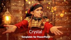  Presentation with christmas elf - Presentation enhanced with funny-and-surprised-girl-elf background and a tawny brown colored foreground