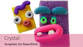  Presentation with emotions - Beautiful slide set featuring funny-animated-sponges-with-plasticine backdrop and a red colored foreground