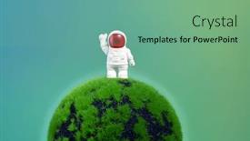  Presentation with astronaut - Presentation design with funny-astronaut-explores-a-new background and a seafoam green colored foreground