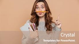  Presentation with lips - Amazing slide deck having funny attractive female student keeping backdrop and a coral colored foreground