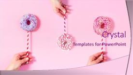  Presentation with bagel - Amazing PPT theme having funny bagel lollipops holding backdrop and a lemonade colored foreground