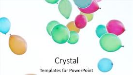  Presentation with balloons - Presentation theme enhanced with funny balloons fly away background and a white colored foreground