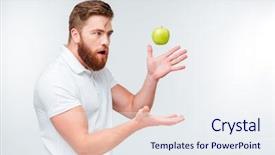  Presentation with environmental psychology man green - Beautiful slides featuring funny bearded man throwing up backdrop and a sky blue colored foreground