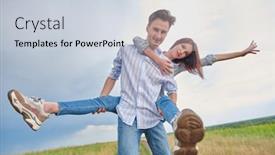  Presentation with jeans denim - Audience pleasing slides consisting of funny-beautiful-couple-of-young backdrop and a lemonade colored foreground