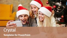  Presentation with family tree reunion - Amazing theme having funny beautiful family in santa' backdrop and a coral colored foreground