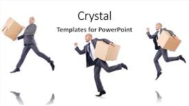  Presentation with photo collage for company behind the scen - Presentation consisting of funny business - collage of photos with man background and a white colored foreground