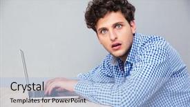  Presentation with healthy workplace full length side view - Audience pleasing presentation theme consisting of funny business - side view portrait backdrop and a light blue colored foreground