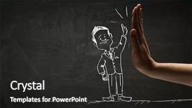  Presentation with chalk - Audience pleasing theme consisting of funny businessman chalk drawing mixed backdrop and a dark gray colored foreground