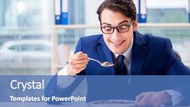  Presentation with gold coins and jewelry - Beautiful theme featuring funny businessman eating gold coins backdrop and a  colored foreground