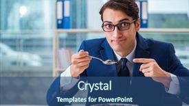  Presentation with gold - Cool new PPT theme with funny businessman eating gold coins backdrop and a ocean colored foreground