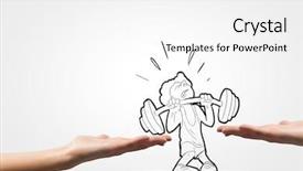  Presentation with funny - Amazing presentation theme having funny caricature of man hardly backdrop and a white colored foreground