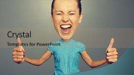  Presentation with skin canceron head - Theme featuring active action fitness energetic health background and a gold colored foreground.