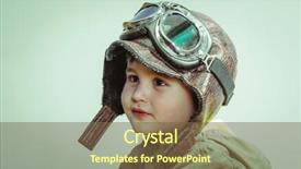  Presentation with war and peace - Colorful theme enhanced with funny child dressed in militar backdrop and a tawny brown colored foreground