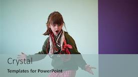  Presentation with mothers - Audience pleasing slides consisting of funny-child-girl-playing backdrop and a light blue colored foreground