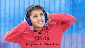  Presentation with blue music - Audience pleasing slide deck consisting of funny-child-with-dark-hair backdrop and a red colored foreground