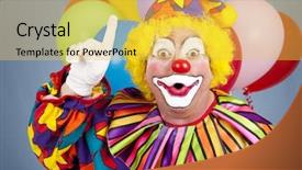  Presentation with circus - Audience pleasing theme consisting of puzzle mind backdrop and a coral colored foreground