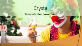  Presentation with celebration - Theme enhanced with funny clown in christmas celebration background and a  colored foreground