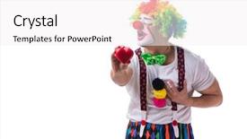  Presentation with white dove heart - Cool new slides with funny clown with a heart backdrop and a  colored foreground