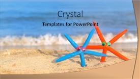  Presentation with fishes - PPT layouts having funny-colorful-star-fishes background and a light blue colored foreground