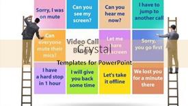  Presentation with funny - Beautiful slide set featuring funny-concept-with-video-call backdrop and a yellow colored foreground