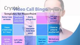  Presentation with video - Slides having funny-concept-with-video-call background and a pink colored foreground
