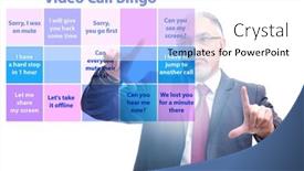  Presentation with video - Audience pleasing slide set consisting of funny-concept-with-video-call backdrop and a white colored foreground