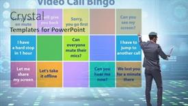  Presentation with funny - Audience pleasing presentation theme consisting of funny-concept-with-video-call backdrop and a sky blue colored foreground