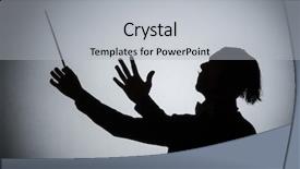  Presentation with conductor - Cool new theme with funny conductor in musical concept backdrop and a light gray colored foreground