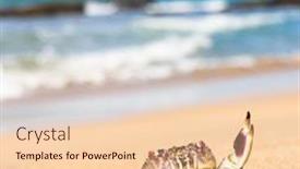  Presentation with alien - PPT theme having funny crab alien creature background and a lemonade colored foreground