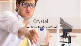  Presentation with tests - PPT layouts featuring funny-crazy-chemist-doing-experiments background and a lemonade colored foreground