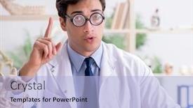  Presentation with funny animal - Amazing PPT layouts having funny-crazy-professor-studying-animal backdrop and a light blue colored foreground