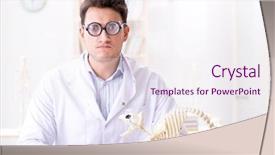  Presentation with funny animal - PPT layouts having funny crazy student doctor studying background and a sky blue colored foreground