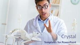  Presentation with funny animal - Audience pleasing slide set consisting of funny-crazy-student-doctor-studying backdrop and a sky blue colored foreground