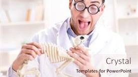  Presentation with funny animal - Slide set featuring funny-crazy-student-doctor-studying background and a lemonade colored foreground