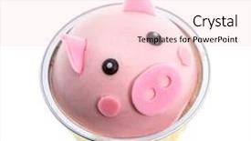  Presentation with color pink - Amazing slide deck having funny cute cake pink color backdrop and a lemonade colored foreground