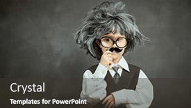  Presentation with early education - PPT layouts enhanced with funny-cute-child-in-glasses background and a  colored foreground