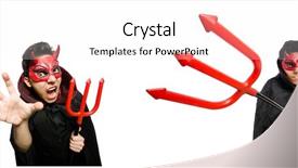  Presentation with tasmanian devil andry in tasmanian - Presentation theme featuring funny devil isolated background and a sky blue colored foreground