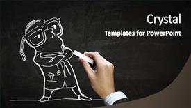  Presentation with chalk - Theme featuring funny doctor chalk drawing mixed background and a black colored foreground