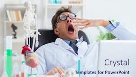  Presentation with fun - Presentation enhanced with funny-doctor-having-fun background and a sky blue colored foreground