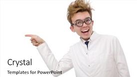  Presentation with frames isolated on white brown - Theme featuring funny doctor isolated on white background and a  colored foreground