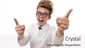  Presentation with funny - Audience pleasing slide set consisting of funny doctor isolated on white backdrop and a light gray colored foreground