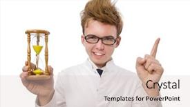  Presentation with brown sugar isolated on white - Beautiful presentation theme featuring funny doctor isolated on white backdrop and a  colored foreground