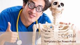  Presentation with skeleton - Theme consisting of funny-doctor-with-skeleton background and a lemonade colored foreground