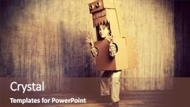  Presentation with imagination - Presentation consisting of funny dreamer boy playing background and a tawny brown colored foreground