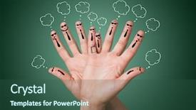  Presentation with human face set of faces - Amazing presentation theme having funny eggs with smiley faces backdrop and a ocean colored foreground