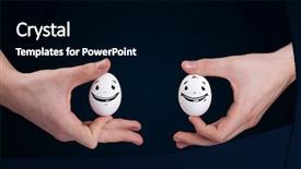  Presentation with faces - Slides having funny eggs with smiley faces background and a black colored foreground