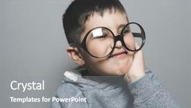  Presentation with anguish - Cool new slide set with funny faces boredom worry anguish backdrop and a gray colored foreground