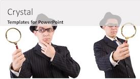  Presentation with funny - Slides having funny-gentleman-in-striped-suit background and a white colored foreground