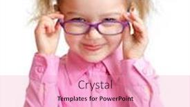  Presentation with glasses - PPT layouts enhanced with funny-girl-in-glasses-isolated background and a lemonade colored foreground